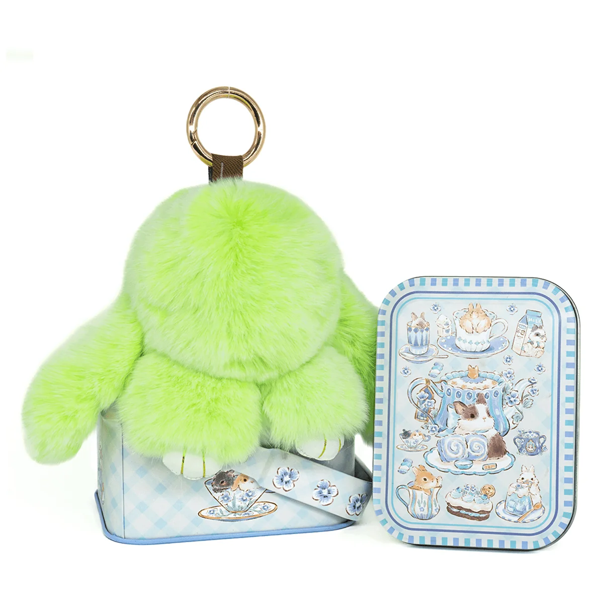 Handcrafted Soft Bunny Charm: Adorable Plush Rabbit Toy Keychain - Image 19