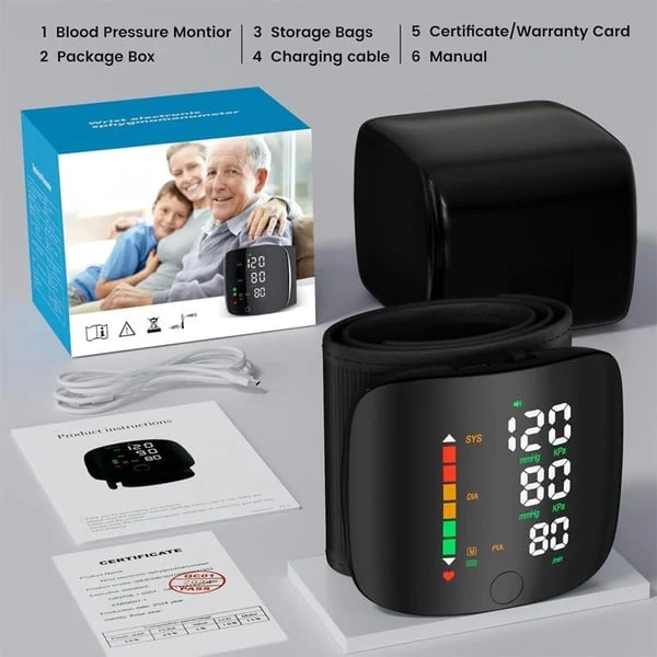 Wrist Blood Pressure Monitor – LED Display, Adjustable, Health Tracking - Image 4